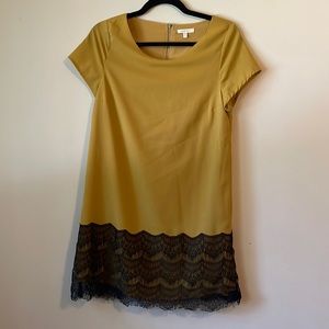 mustard colored short dress